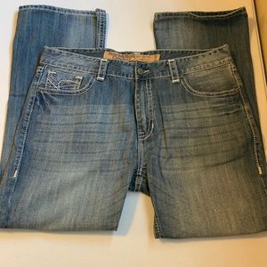 38x32 Rock and Roll Cowboy Double Barrel Relaxed Bootcut Jeans